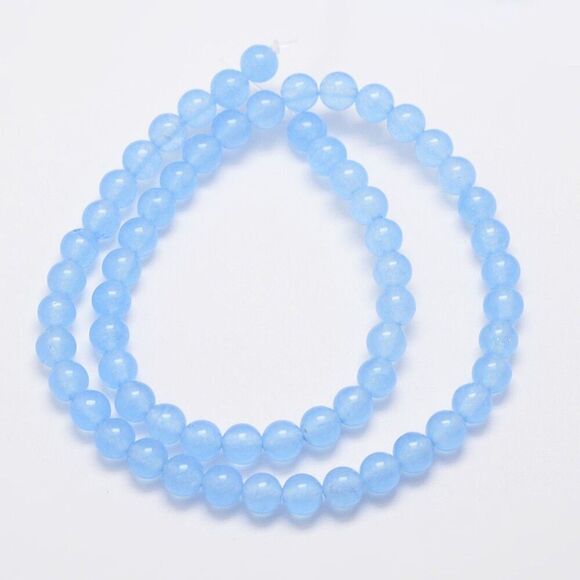 6MM Sky Blue Quartz Beads-ONE Gemstone Bead Strand-Jewelry Making Crafts NWT - Picture 2 of 3